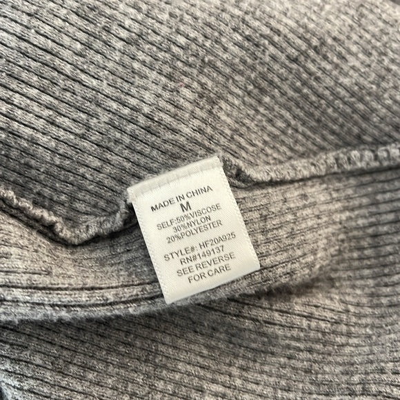 Nordstrom Grey Cross Over Sweater - Picture 3 of 4